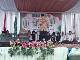 Cooling System Pemilu Damai, Kapolsek Pulau Burung Hadiri Peringatan Isra Miraj dan Harlah NU Ke-101