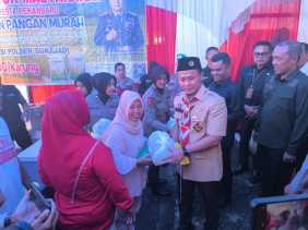 Jaga Stabilitas Harga, Wako Agung Apresiasi Gerakan Pangan Murah Polresta Pekanbaru