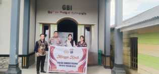 Minggu Kasih Polsek Bangko Pusako, Ajak Jemaat Gereja GBI Jaga Kamtibmas