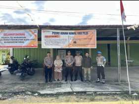 Polsek Minas Intensifkan Patroli Jelang Pilkada untuk Menjamin Keamanan Kantor Penyelenggara Pemilu