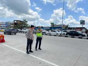 Satlantas Polresta Pekanbaru Pantau Belum Ada Peningkatan Arus Balik Libur Lebaran