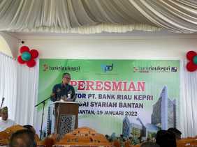 Kedai Syariah Bantan Jaringan Kantor PT Bank Riau Kepri Diresmikan, Ini Harapan Wabup Bengkalis 