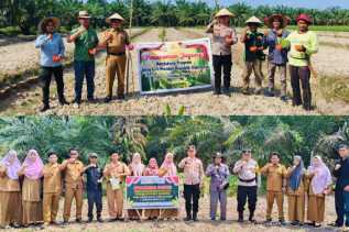 Dukung Ketahanan Pangan, Penanaman Jagung Polsek Rimba Melintang Sasar Dua Kepenghuluan di Rohil