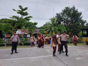 Jaga Keselamatan dan Kelancaran Lalin, Polsek Bengkalis Lakukan Strong Poin