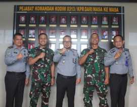 Perkuat Sinergitas, Lapas Bangkinang Kunjungi Kodim 0313/KPR