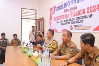 Kapolres Rohul Lakukan Cooling System di Desa Rambah Tengah Utara untuk Pilkada Serentak 2024