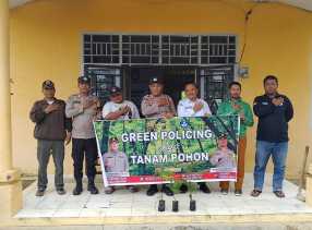 Green Policing di Rohil, Polsek Rimba Melintang Tanam Pohon di Karya Mukti