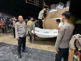 Polres Kuansing Amankan Gudang Logistik KPU sebagai Bagian dari Operasi Mantap Praja Lancang Kuning 2024