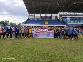 Polres Inhu Ajak Pemuda dan Masyarakat di Stadion Narasinga Sukseskan Pemilu 2024