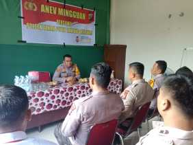 Anev Mingguan Polsek TPTM Perkuat Cooling System Jelang Logistik Sampai, Ipda Bonni: Untuk Pilkada Damai