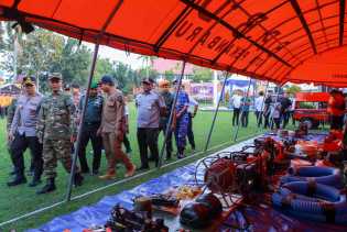 Cegah Kebakaran Lahan di Pekanbaru, Wako Agung Pimpin Apel Kesiapan Pasukan Gabungan