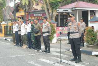 Kapolres Kuansing Pimpin Apel Pengamanan Penetapan Bupati dan Wakil Bupati Terpilih