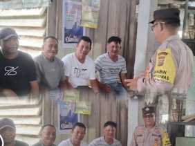 Babinkamtibmas Desa Tanah Merah Cooling System, Ajak Masyarakat Ciptakan Pemilu Damai 2024