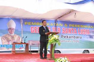 Penuhi Pendidikan Anak Berkebutuhan Khusus, Wako Pekanbaru Resmikan SLB Santa Lusia Rumbai