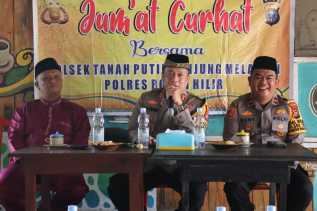 Kapolres Rokan Hilir Ajak Masyarakat Jaga Kampanye Damai Melalui Program Jumat Curhat