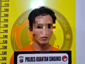 Polres Kuansing Tangkap Pengedar Sabu dalam Operasi Antik Lancang Kuning 2025