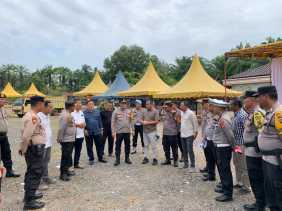 Kapolres Rohil Tinjau Lokasi Kampanye Paslon Pilgub Riau di Bagan Sinembah