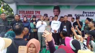 Ribuan Masyarakat dan Simpatisan Hadiri Deklarasi TPK dan Senam Sehat Bersama Abdul Wahid-SF Hariyanto