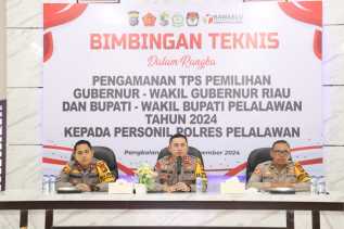 Polres Pelalawan Tingkatkan Kemampuan Personel Pengamanan TPS