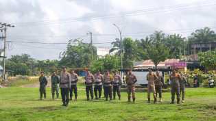 Apel Kesiapsiagaan Banjir Digelar Serentak di 13 Polres Rohil, Polri-TNI Siap Hadapi Musim Hujan