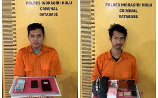 Polres Inhu Tangkap Dua Pengedar Ekstasi di Pematang Reba, 29 Butir Pil Logo Lolypop Disita