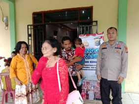 Minggu Kasih Polsek Kemuning Ajak Sukseskan Pemilu 2024 dan Pesan Kamtibmas