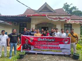 Polres Kuansing Gelar Deklarasi Kampung Bebas Narkoba untuk Dukung Pilkada 2024 yang Aman dan Kondusif