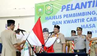Bupati Siak Dilantik Sebagai Ketua Kamabicab Oleh Ketua Kwartir Gerakan Pramuka Riau