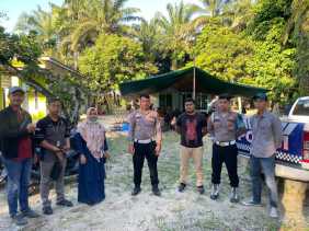 Polsek Singingi Amankan Kampanye Tatap Muka Paslon Pilkada Kuansing 2024 di Desa Sungai Keranji