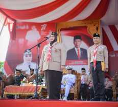 Peringati Hati Pramuka ke 61 Tahun, Bupati Ajak Jaga Persaudaraan Anak Bangsa 