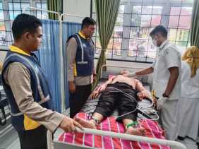 Sebelum Pelaksanaan Pengamanan TPS, Polres Inhu Cek Kesehatan Personel