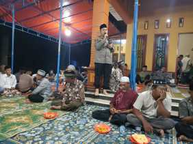 Polsek Kunto Darussalam Ajak Tokoh Masyarakat Dusun Planduk Sukseskan Pemilu