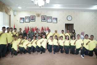 Bupati Rohil Lepas Atlet Wushu Ikuti Selekda Pekan Olahraga Wilayah Riau