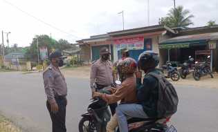 Polsek Kerumutan Himbau Warga Terapkan Prokes