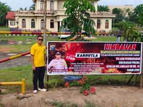 Polsek Bangko Pusako Pasang Spanduk Imbauan Larangan Membakar Hutan dan Lahan