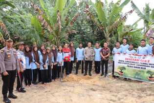 Kapolres Rohil Gaungkan Green Policing Kapolda Riau di SMA Negeri 1 Tanah Putih