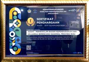 BKKBN Riau Borong 4 Penghargaan dari KPPN Pekanbaru