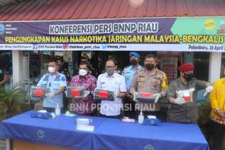 BNNP Riau Gagalkan Peredaran Sabu 9 Kg