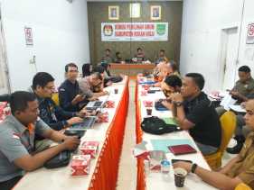 Polres Rohul Bersama KPUD Gelar Rakor Pelaksanaan dan Pengamanan Tahapan Kampanye Pilkada 2024 Rohul