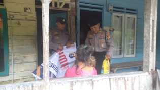 Sembako Jadi Saksi, Polsek Mandau Serukan Pilkada Damai 2024