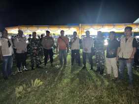 Personel Gabungan Amankan Kampanye Dialogis Paslon Cabup-Cawabup Kuansing di Kuantan Hilir Seberang