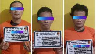 Tim Opsnal Polsek Senapelan Tangkap Tiga Pelaku Pencurian Besi Senilai Rp50 Juta