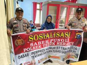 Polsek Teluk Meranti Patroli dan Sosialisasikan Saber Pungli