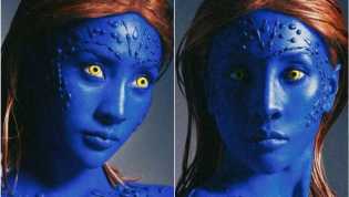 Rela Seluruh Tubuhnya Dilukis demi Pemotretan ala Mystique X-Men, Anya Geraldine Banjir Pujian