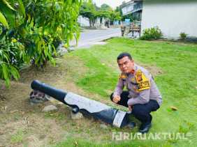 Meriam Peninggalan Portugis Ditemukan di Kecamatan Tanah Putih Tanjung Melawan, Rokan Hilir, Riau