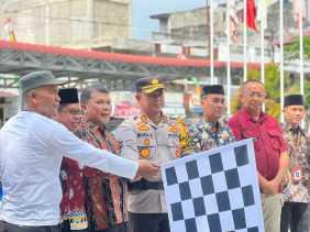Logistik Pemilu 2024 untuk Bonai Darussalam Dilepas, Dijaga Ketat TNI-Polri