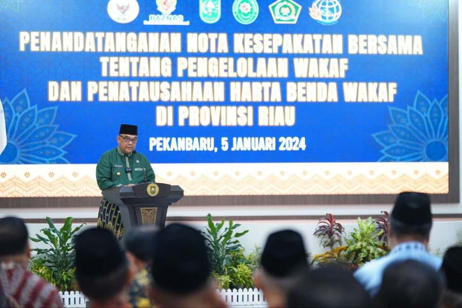 64 Persen Objek Wakaf di Riau Tidak Memiliki AIW, Gubri Edy Nasution Gerak Cepat Tangani Hal Tersebut