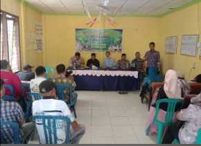 Hadiri Murenbangdes Sungai Dusun, Polsek Batang Tuaka Kampanyekan Pemilu Damai 2024