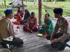 Cooling System, Kanit Provos Teluk Belengkong Ajak Warga Sampaikan Pemilu Damai
