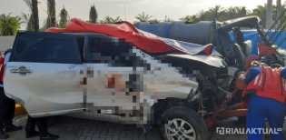 Tabrak Pembatas Jalan Tol Permai, Pengemudi Avanza Meninggal Dunia 